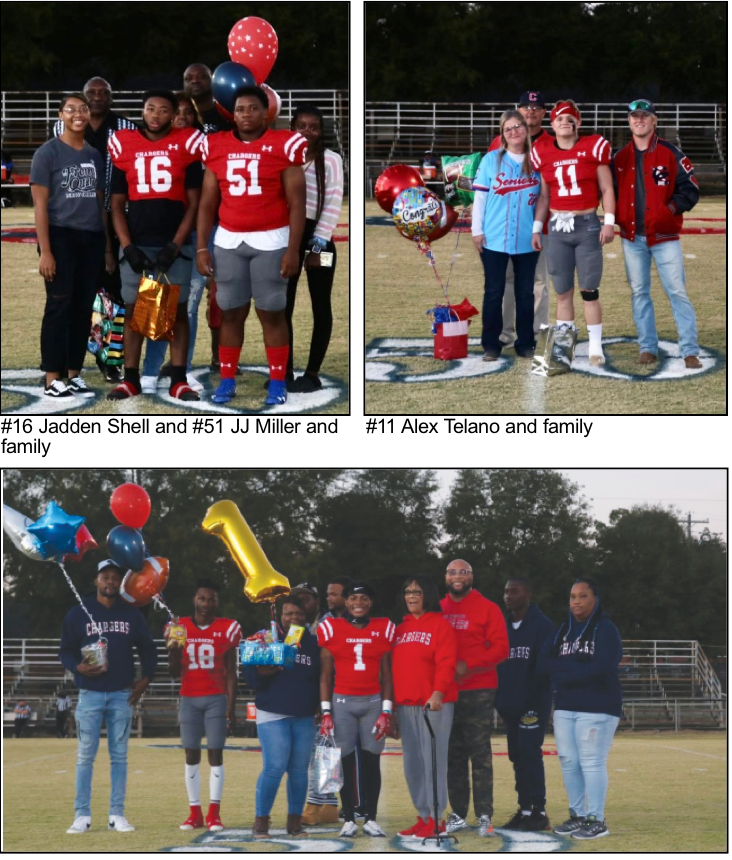 Chargers with their families