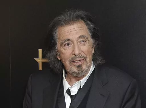 Al Pacino, winner of the Hollywood supporting actor award for "The Irishman," poses backstage at the 23rd annual Hollywood Film Awards in Beverly Hills, Calif., on Nov. 3, 2019. A representative for Al Pacino confirms that the 83-year-old actor and 29-year-old Noor Alfallah are expecting a baby. (Photo by Richard Shotwell/Invision/AP, File)