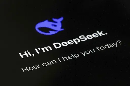 The smartphone apps DeepSeek page is seen on a smartphone screen in Beijing, China, on Jan. 28, 2025. (AP Photo/Andy Wong, File)