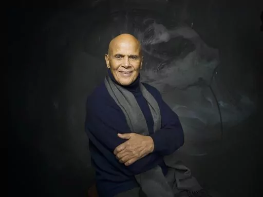 Actor, singer and activist Harry Belafonte from the documentary film "Sing Your Song," poses for a portrait during the Sundance Film Festival in Park City, Utah on Jan. 21, 2011. Belafonte died Tuesday of congestive heart failure at his New York home. He was 96. (AP Photo/Victoria Will, file)