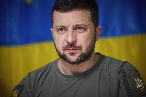 In this photo provided by the Ukrainian Presidential Press Office on July 8, 2022, Ukrainian President Volodymyr Zelenskyy, attends a meeting with military officials during his visit the war-hit Dnipropetrovsk region. (Ukrainian Presidential Press Office via AP, File)