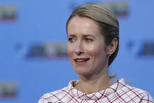 Estonia's Prime Minister Kaja Kallas speaks with the media as she arrives for a NATO summit in Vilnius, Lithuania, Wednesday, July 12, 2023. Estonia's prime minister has been put on a wanted list in Russia because of her efforts to remove Soviet-era World War II monuments in the Baltic nation, officials said Tuesday as tensions between Russia and the West soar amid the war in Ukraine. (AP Photo/Mindaugas Kulbis, File)