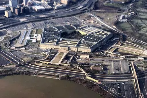 The Pentagon is seen in this aerial view made through an airplane window in Washington, Jan. 26, 2020. Reports of sexual assaults across the U.S. military jumped by 13% last year, driven by significant increases in the Army and the Navy as bases began to move out of pandemic restrictions and public venues opened back up. (AP Photo/Pablo Martinez Monsivais, File)