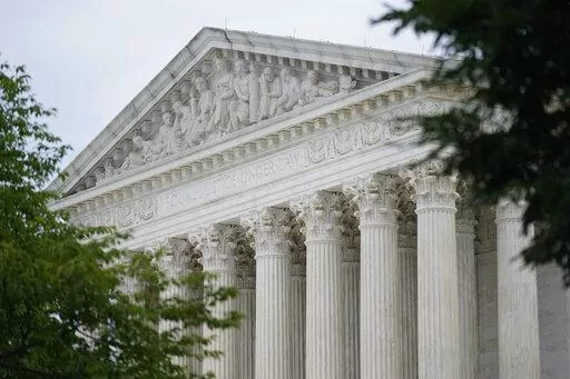 The U.S. Supreme Court building in Washington, Monday, June 27, 2022. The satirical site The Onion has some serious things to say in defense of parody. The online humor publication has filed a Supreme Court brief in support of a man who was arrested and prosecuted for making fun of the Parma, Ohio, police force on social media. (AP Photo/Patrick Semansky, File)