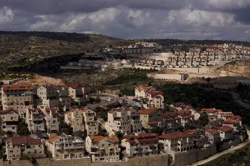 A general view shows the West Bank Jewish settlement of Efrat, Thursday, March 10, 2022.  Israel is set to advance plans for the construction of 4,000 settler homes in the occupied West Bank, the interior minister said Friday, May 6.  (AP Photo/Maya Alleruzzo, File)