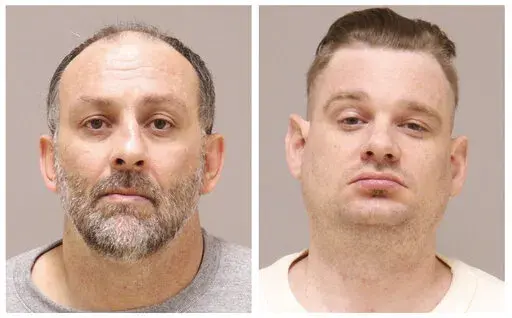 This combo of images provided by the Kent County, Mich., Jail. shows Barry Croft Jr., left, and Adam Fox. Jury selection started Tuesday, Aug. 9, 2022, in the second trial of the two men charged with conspiring to kidnap Michigan Gov. Gretchen Whitmer in 2020 over their disgust with restrictions early in the COVID-19 pandemic.
Prosecutors are putting Adam Fox and Barry Croft Jr. on trial again after a jury in April couldn't reach a verdict. Two co-defendants were acquitted and two more pleaded 
