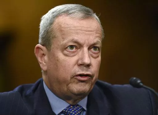 In this Feb. 25, 2015, file photo, retired Gen. John Allen testifies on Capitol Hill in Washington, before the Senate Foreign Relations Committee to examine the fight against the Islamic State of Iraq and Syria. On Wednesday, June 8, 2022, the prestigious Brookings Institution placed Alllen, its president, Allen, on administrative leave amid a federal investigation into his foreign lobbying. (AP Photo/Susan Walsh, File)