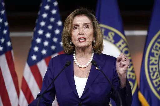 Speaker of the House Nancy Pelosi, D-Calif., speaks at a news conference as Democrats push to bring the assault weapons ban bill to the floor for a vote, at the Capitol in Washington, July 29, 2022. (AP Photo/J. Scott Applewhite, File)