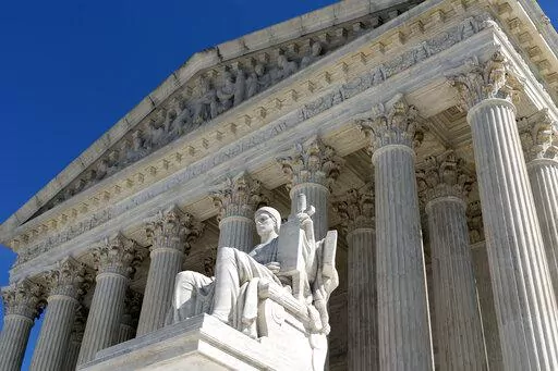 The U.S. Supreme Court is seen, March 18, 2022 in Washington. The Supreme Court opens its new term on Monday, Oct. 3. (AP Photo/Jose Luis Magana, File)