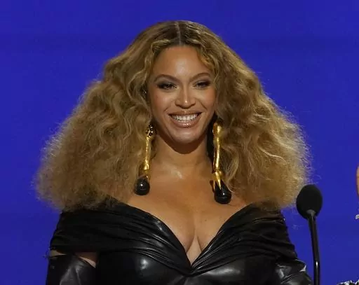 Beyonce appears at the 63rd annual Grammy Awards in Los Angeles on March 14, 2021. Beyoncé releases a concert film this week titled "Renaissance: A Film by Beyoncé ." (AP Photo/Chris Pizzello, File)