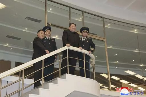 In this photo provided by the North Korean government, North Korean leader Kim Jong Un watches conditions of a satellite at a satellite control center in Pyongyang, North Korea, Wednesday, Nov. 22, 2023, after North Korea’s space agency said its new “Chollima-1” carrier rocket accurately placed the Malligyong-1 satellite into orbit on Tuesday night. Independent journalists were not given access to cover the event depicted in this image distributed by the North Korean government. The conten