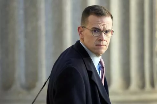 NRA general counsel John Frazer arrives at court in New York, Jan. 8, 2024. Closing arguments are expected in state Supreme Court in Manhattan, Thursday, Feb. 15, 2024, in the civil case brought by state Attorney General Letitia James against the NRA, its former CEO Wayne LaPierre and three other NRA officials. Jury deliberations are slated to follow. (AP Photo/Seth Wenig)