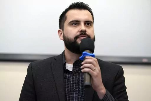 Former State Rep. Dave Williams speaks during a debate for the state Republican Party leadership position on Feb. 25, 2023, in Hudson, Colo. The Colorado Republican Party on Saturday, March 11, selected Williams as its new chairman. (AP Photo/David Zalubowski, File)