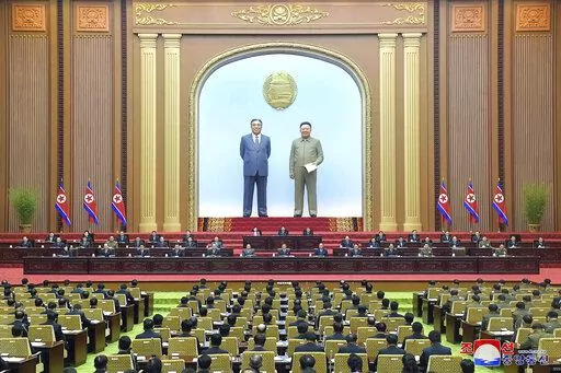 In this photo taken during Jan. 17-18, 2023 and provided by the North Korean government, North Korea’s parliament is held in Pyongyang, North Korea Saturday, Dec. 31, 2022. Independent journalists were not given access to cover the event depicted in this image distributed by the North Korean government. The content of this image is as provided and cannot be independently verified. Korean language watermark on image as provided by source reads: "KCNA" which is the abbreviation for Korean Centra