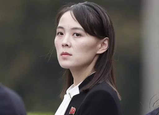 Kim Yo Jong attends a wreath-laying ceremony at Ho Chi Minh Mausoleum in Hanoi, Vietnam, on March 2, 2019. The influential sister of North Korean leader Kim Jong Un vowed again Sunday, June 4, 2023, to push for a second attempt to launch a spy satellite as she lambasted a U.N. Security Council meeting over the North’s first, failed launch. (Jorge Silva/Pool Photo via AP, File)