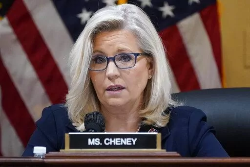 Vice Chair Liz Cheney, R-Wyo., speaks as the House select committee investigating the Jan. 6 attack on the U.S. Capitol holds a hearing at the Capitol in Washington, June 28, 2022. (AP Photo/J. Scott Applewhite, File)